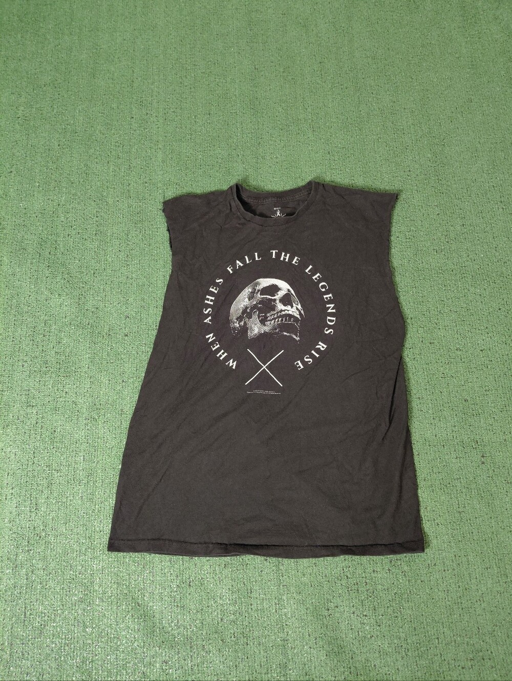 Godsmack "When Ashes Fall The Legends Rise" Tour Merch Skull Metal Music Black C